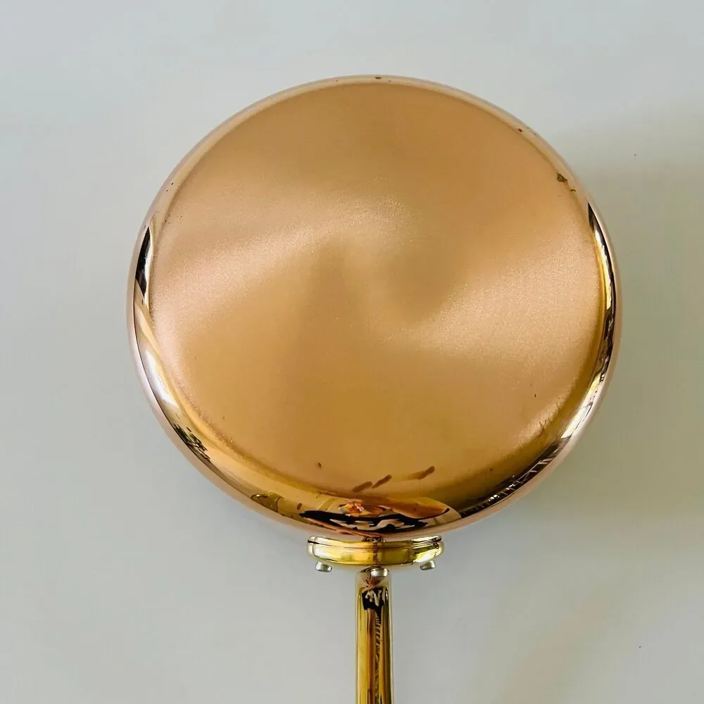 DE BUYER Incouivre Service Copper Saucepan with Brass Handle, 1.6 Qt